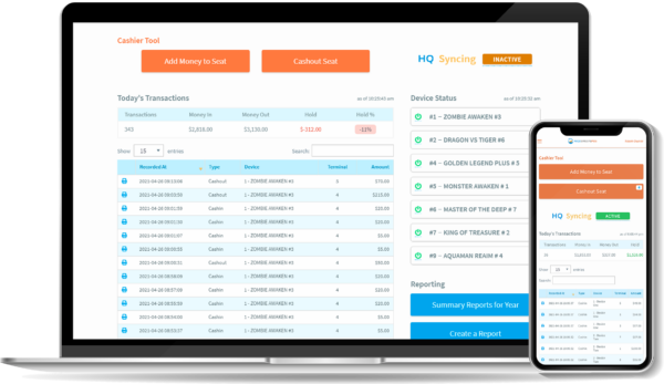 NiceSweeps POS Demo on laptop & mobile device